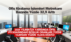 Ofis Kiralama İşlemleri Metrekare Bazında Yüzde 32,9 Arttı