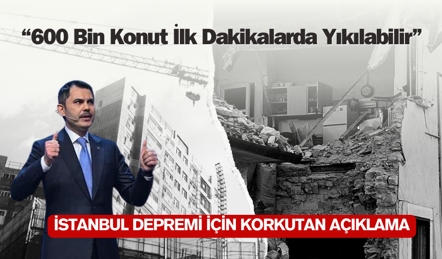 Murat Kurum'dan İstanbul depremi uyarısı: 600 bin konut ilk dakikalarda yıkılabilir